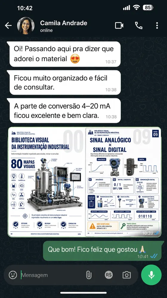 Depoimento de cliente sobre a Biblioteca Visual da Instrumentação Industrial