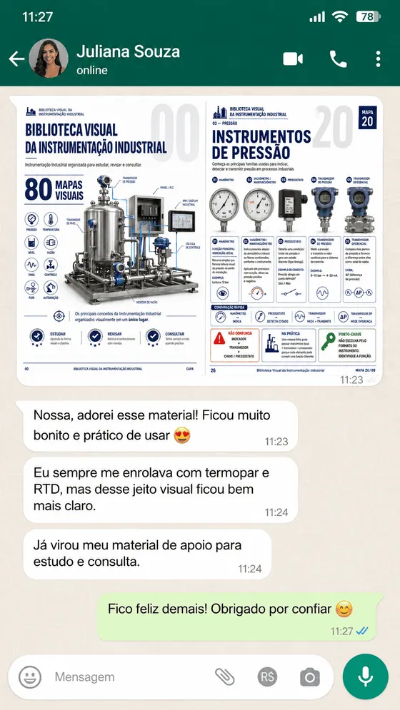 Depoimento de cliente sobre a Biblioteca Visual da Instrumentação Industrial