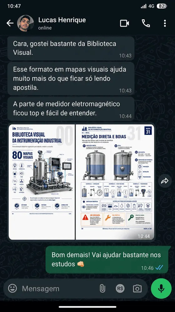 Depoimento de cliente sobre a Biblioteca Visual da Instrumentação Industrial