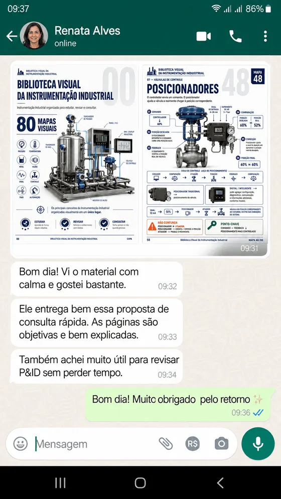 Depoimento de cliente sobre a Biblioteca Visual da Instrumentação Industrial