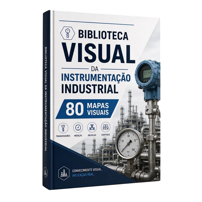 Capa da Biblioteca Visual da Instrumentação Industrial com 80 Mapas Visuais